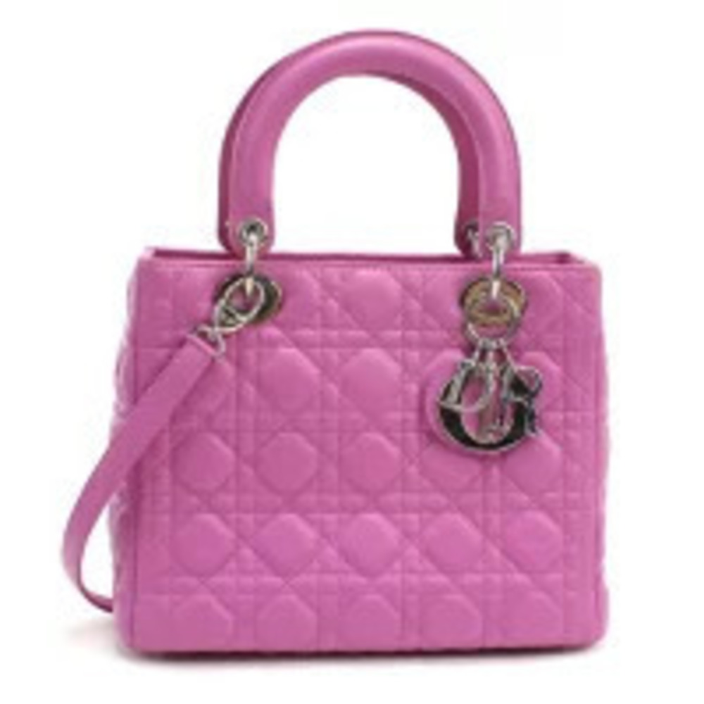 Christian Dior Handbag Lady Bag Purple